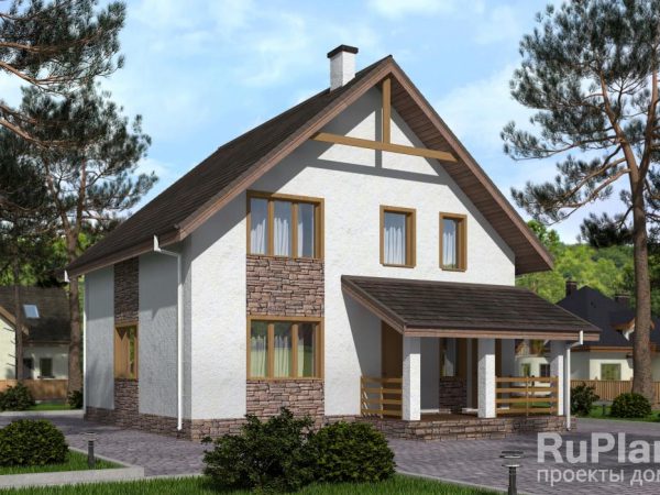 Аккуратный дом с мансардой Rg3842