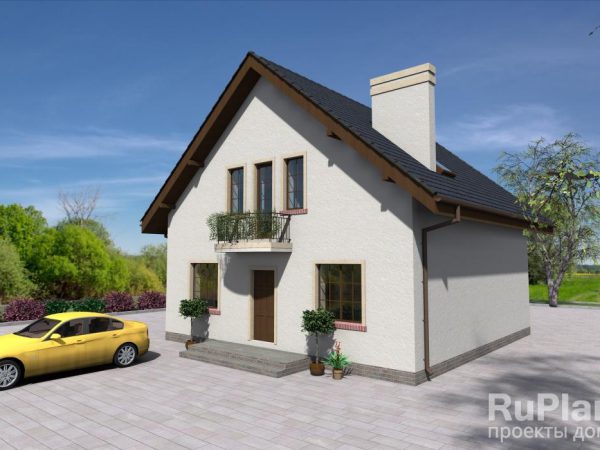 Аккуратный дом с мансардой Rg3888