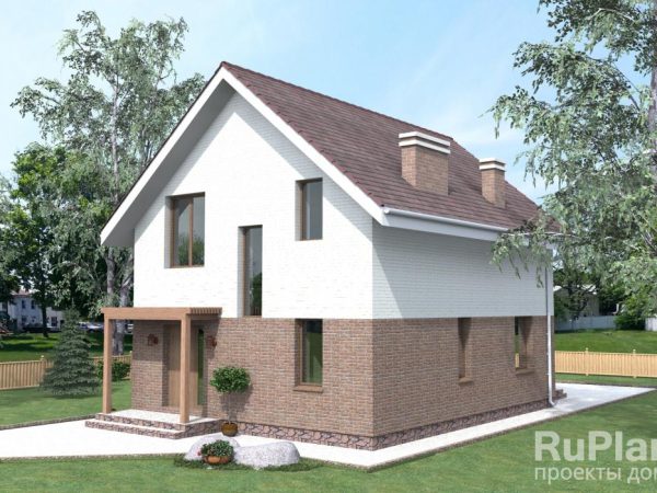 Аккуратный дом с мансардой Rg3855