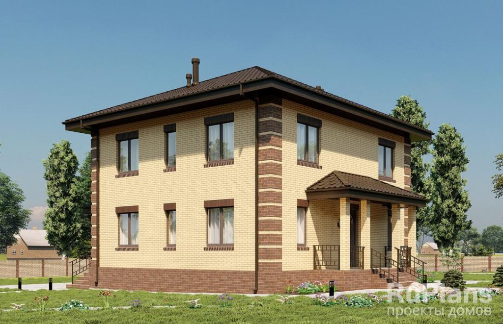 Проект двухэтажного дома с террасами Rg5718 — фото 2