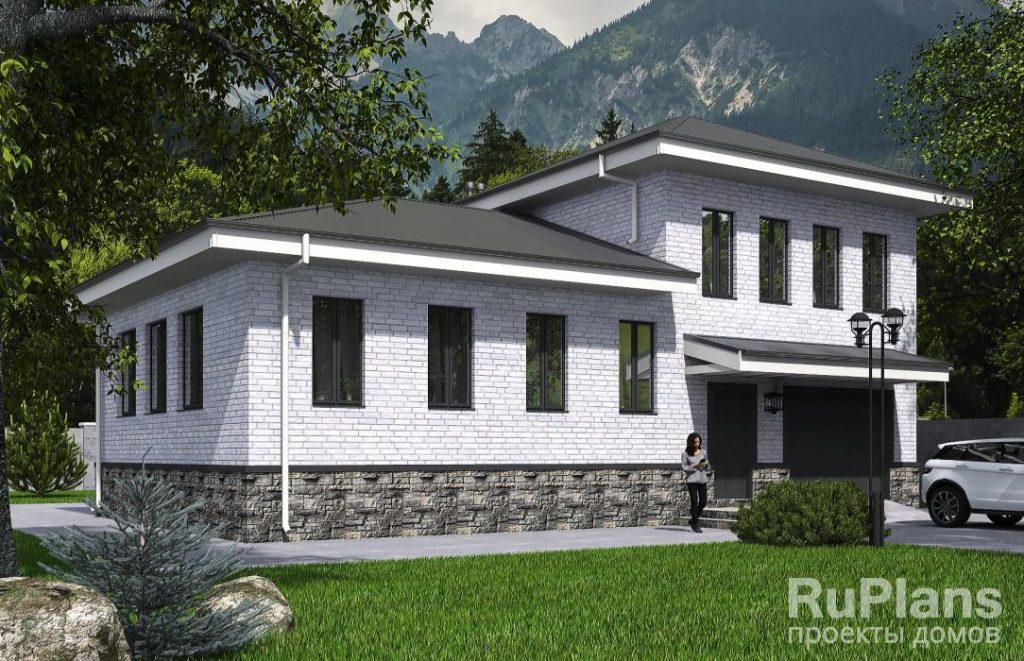 Двухэтажный дом с гаражом Rg5618 — фото 2