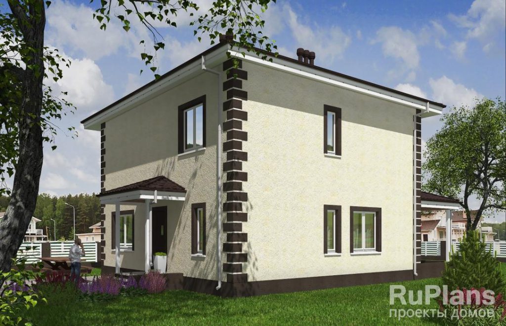 Проект индивидуального двухэтажного жилого дома с террасой Rg5538 — фото 2