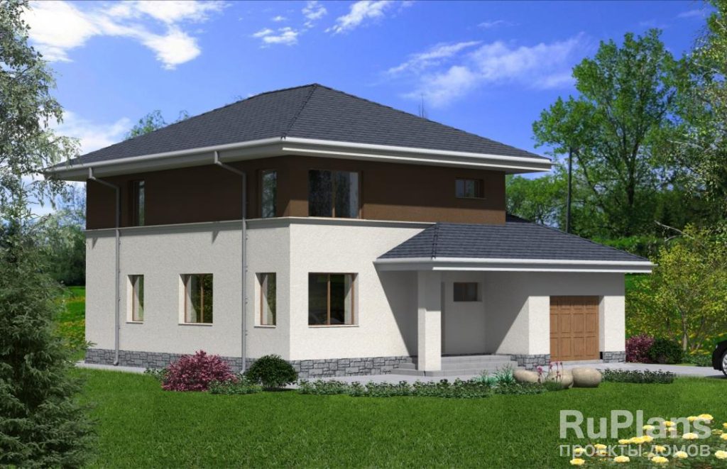 Проект загородного дома из забутовочного кирпича Rg4776 — фото 2