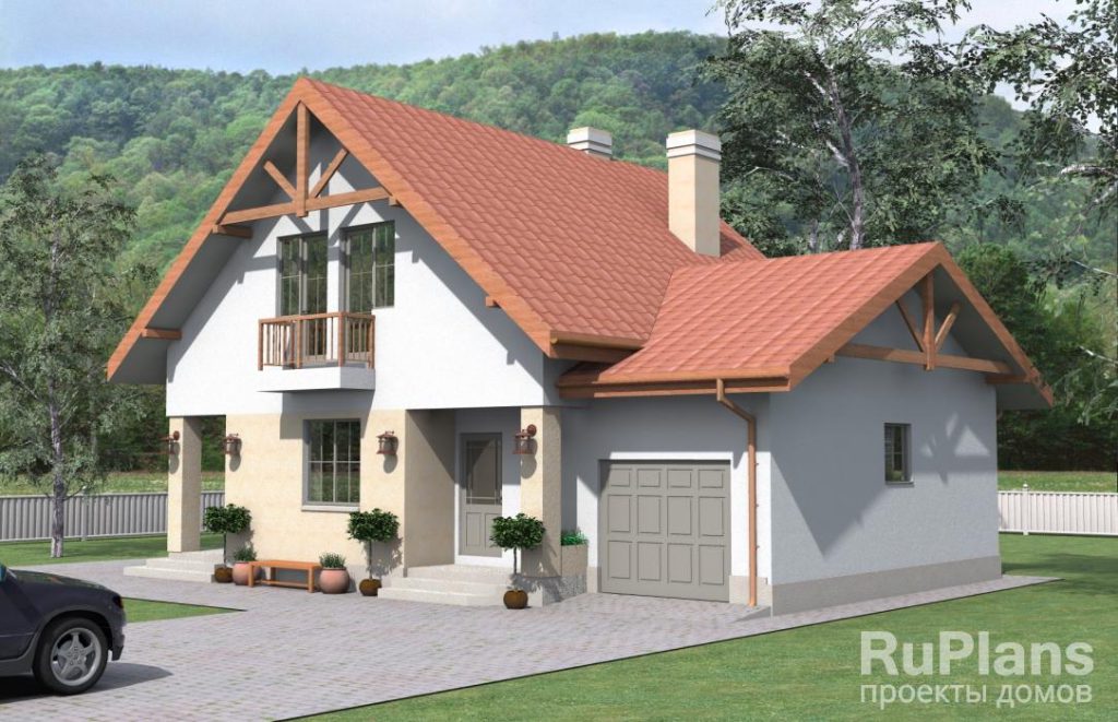 Проект одноэтажного дома с мансардой и подвалом. Rg4812 — фото 2