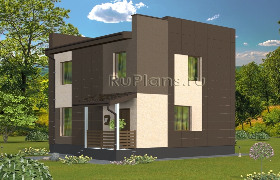 Проект двухэтажного дома с подвалом в современном стиле Rg4912 — фото 2