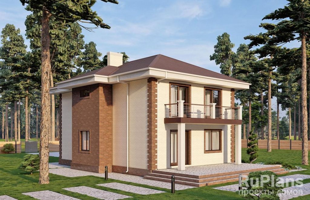 Проект двухэтажного дома с террасой и гаражом Rg5565 — фото 2