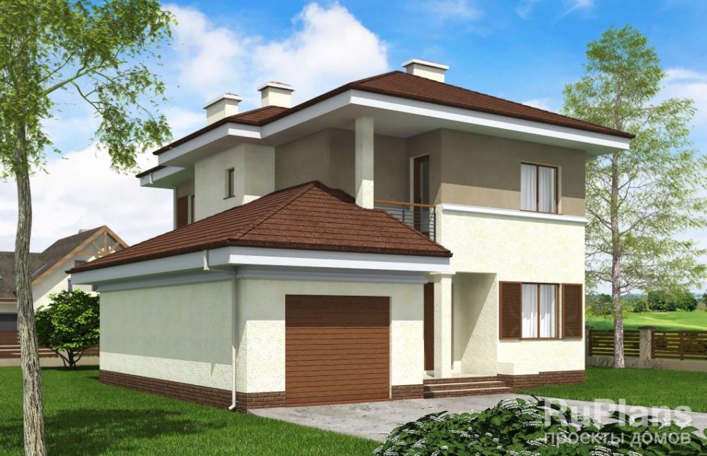 Проект двухэтажного жилого дома с гаражом и террасой Rg5198 — фото 2