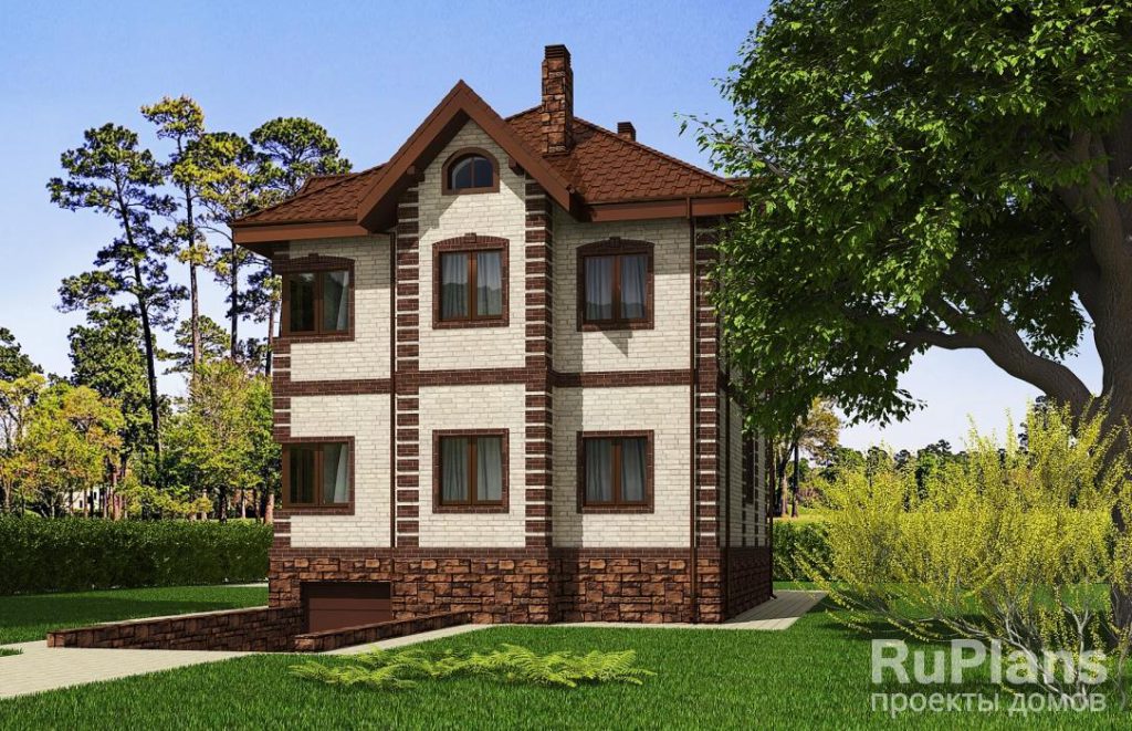 Проект двухэтажного дома с подвалом и гаражом Rg5652 — фото 2