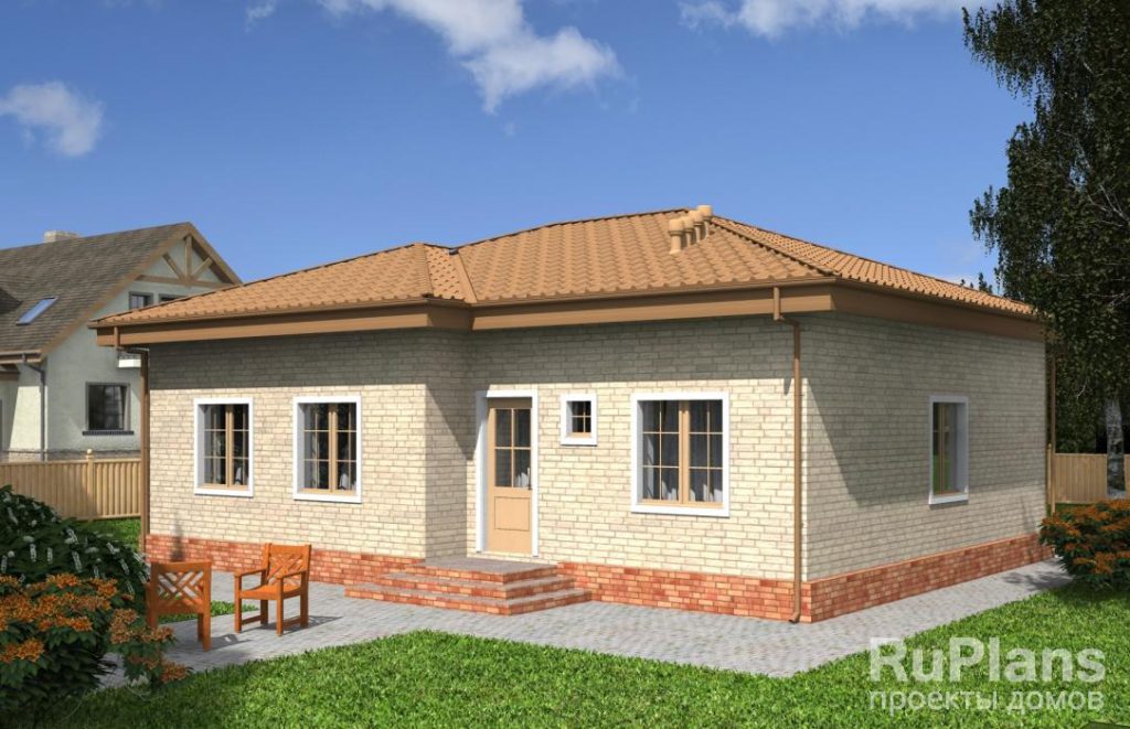 Проект одноэтажного жилого дома с террасой Rg5178 — фото 2