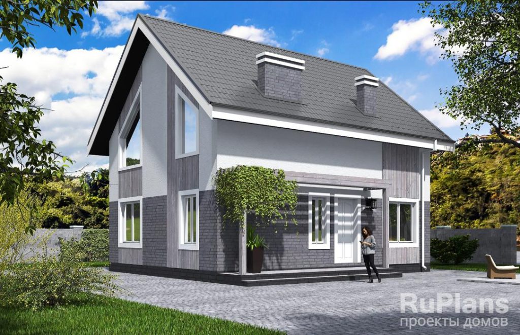 Проект небольшого одноэтажного дома с мансардой Rg3431 — фото 2