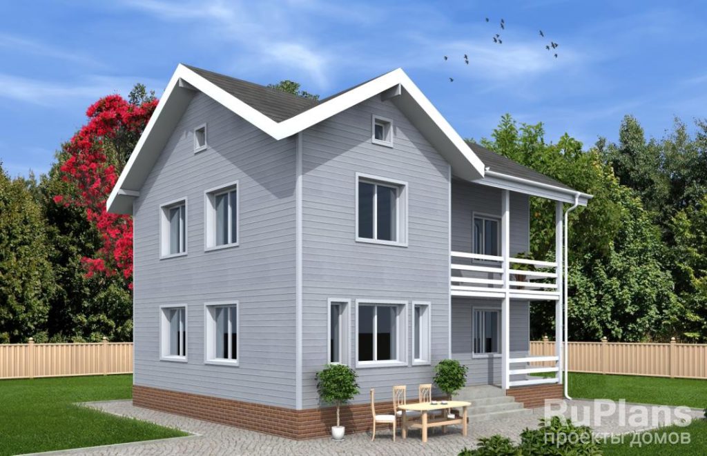 Проект двухэтажного дома в американском стиле Rg4822 — фото 2