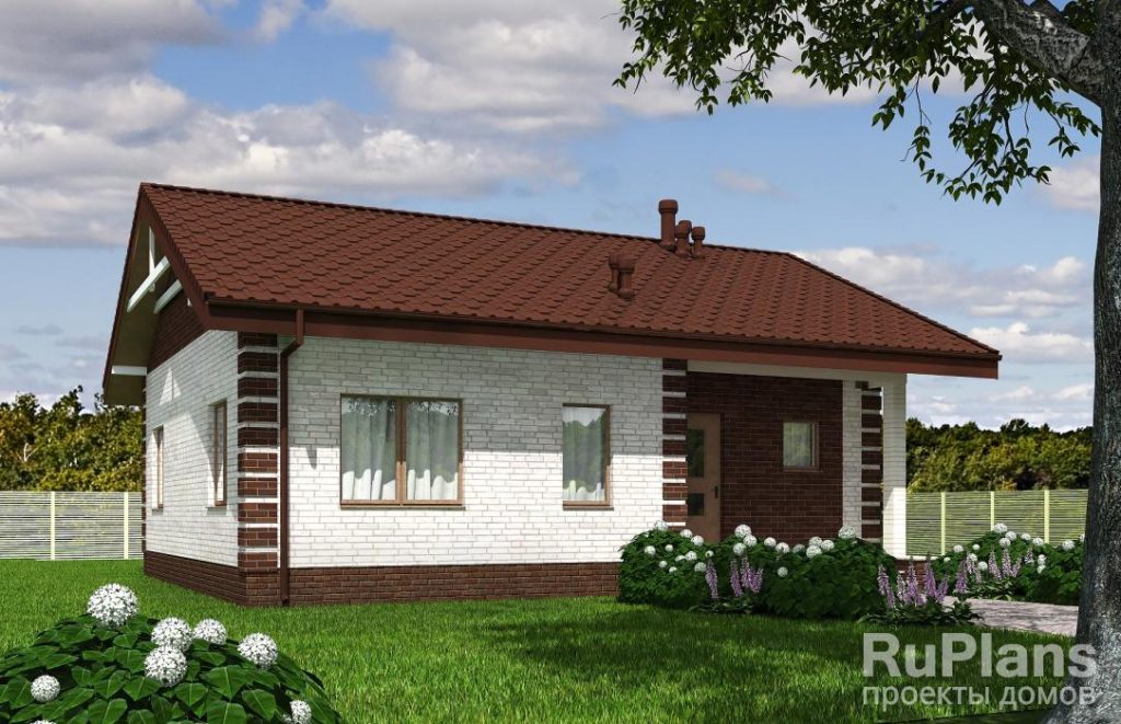 Проект индивидуального одноэтажного жилого дома с террасой Rg5541 — фото 2