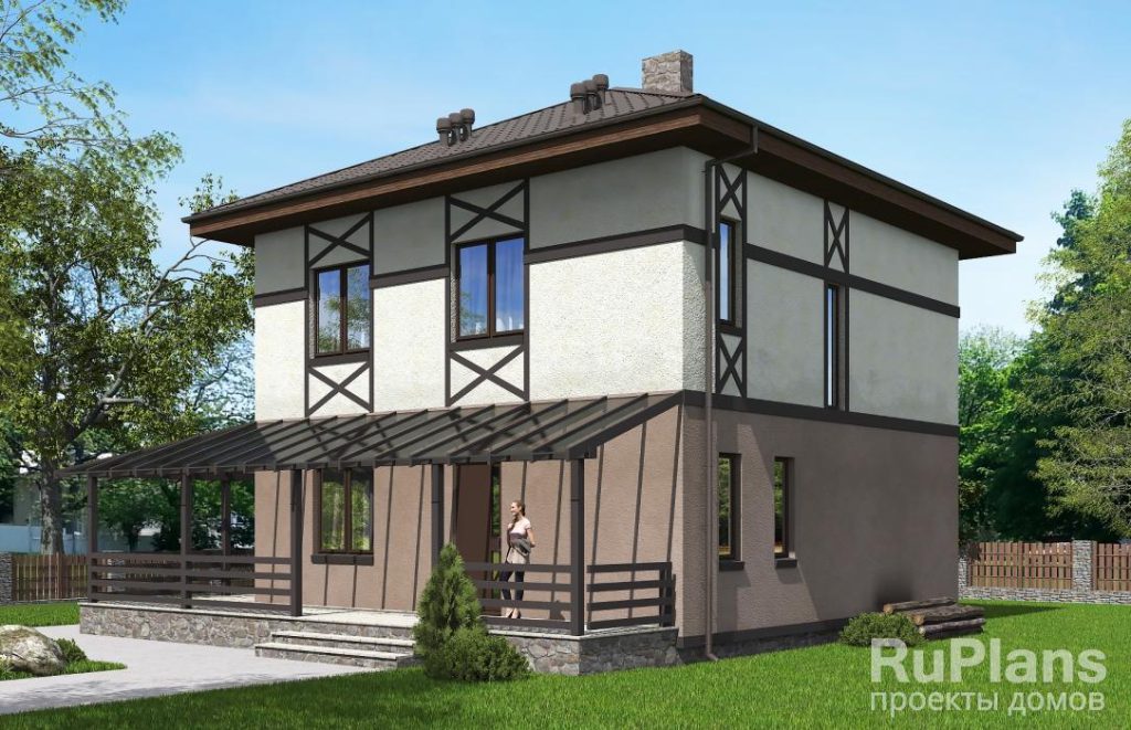Проект двухэтажного жилого дома с террасами Rg5377 — фото 2