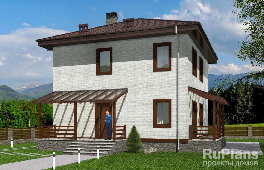 Проект двухэтажного жилого дома с террасами Rg5471 — фото 2