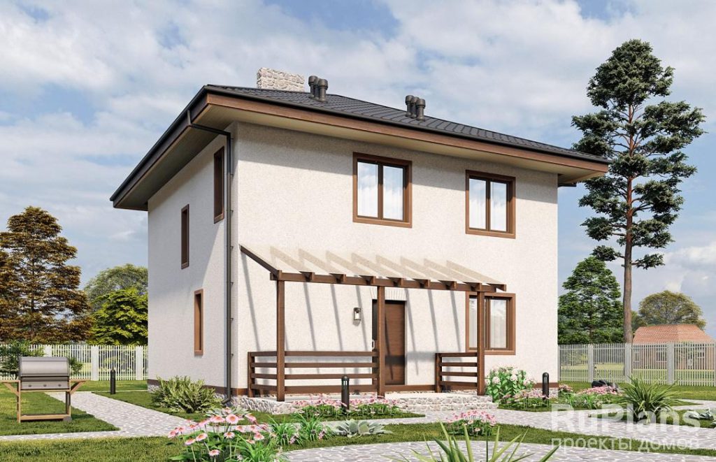 Проект  двухэтажного жилого дома с террасой Rg5506 — фото 2