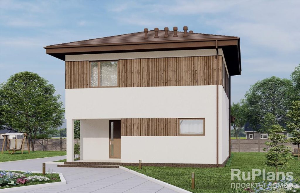 Двухэтажный дом с большой гостиной-столовой, террасой и балконом Rg6067 — фото 2