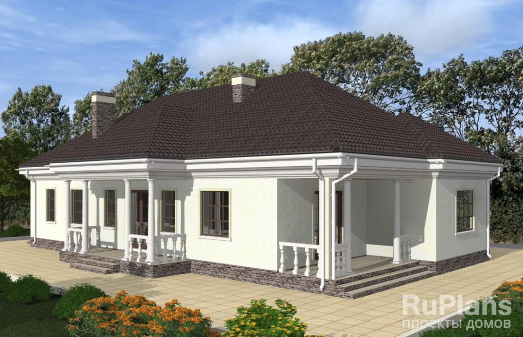 Проект одноэтажного дома с гаражом Rg4837 — фото 2