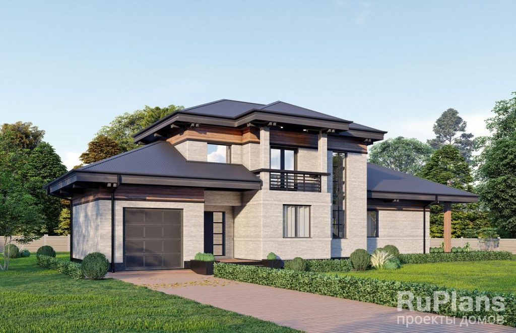 Проект двухэтажного дома с крытой террасой Rg4935 — фото 3