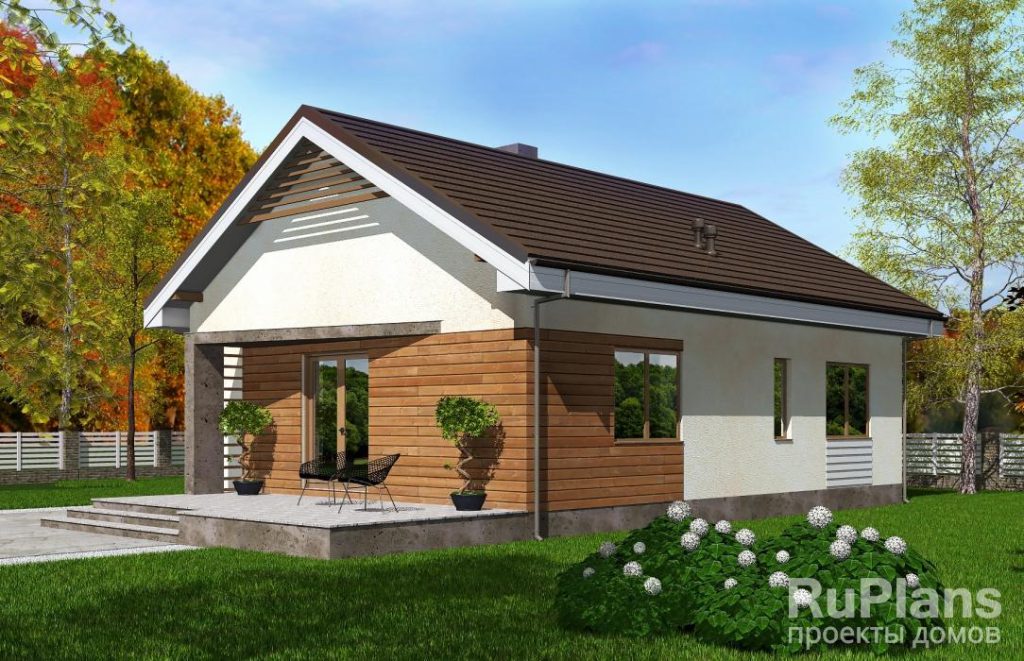 Проект одноэтажного жилого дома с террасой Rg5102 — фото 3
