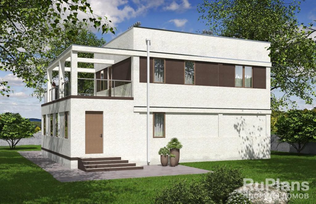 Проект двухэтажного жилого дома с террасами Rg5264 — фото 3