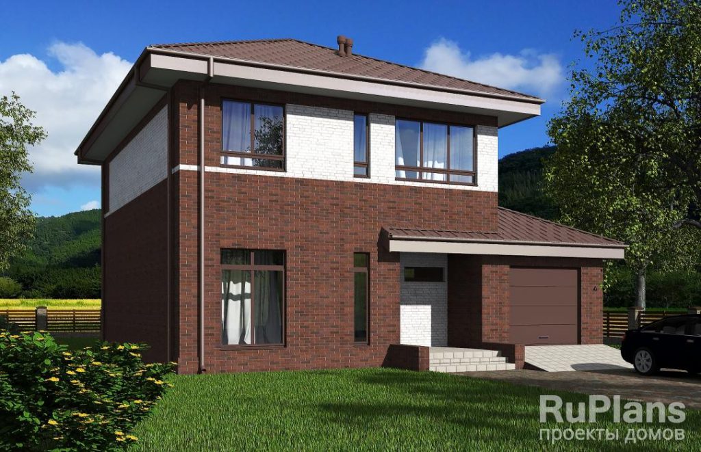Двухэтажный дома с гаражом, террасой и балконом Rg4893 — фото 3
