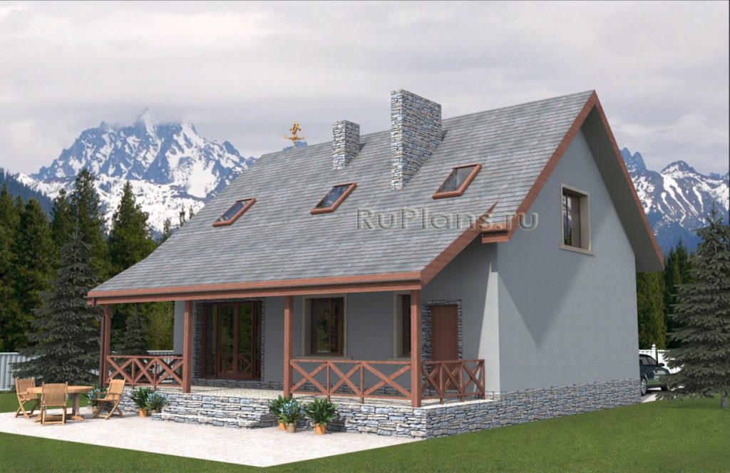 Проект индивидуального жилого дома с мансардой Rg4763 — фото 3