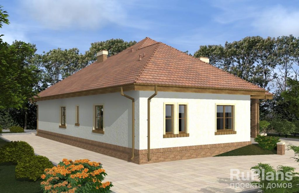 Проект одноэтажного дома с гаражом и террасой Rg4821 — фото 3