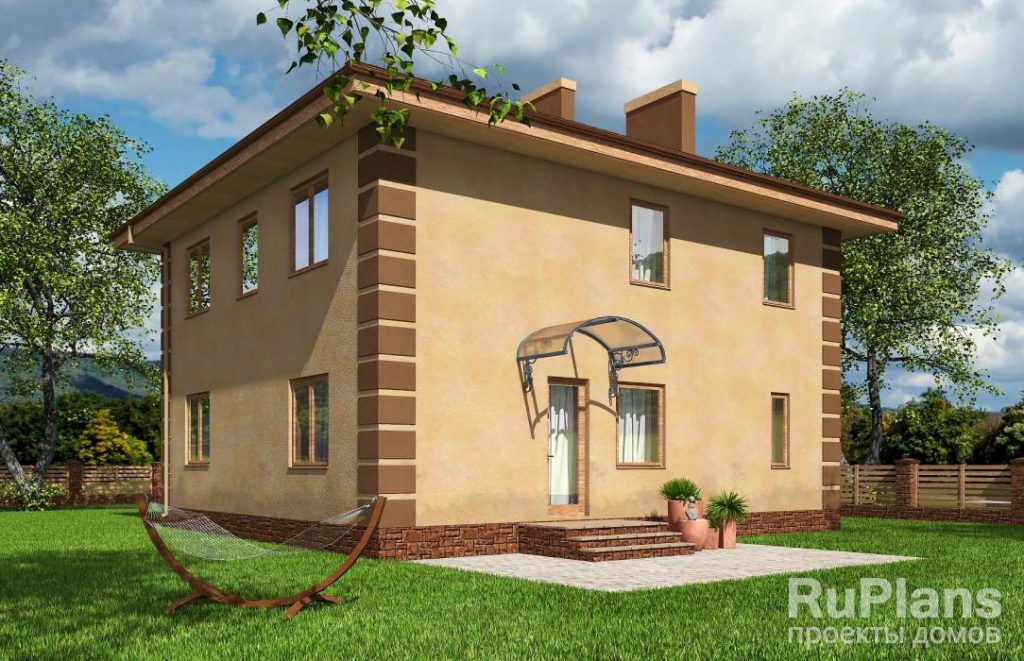 Проект двухэтажного жилого дома с террасой и гаражом Rg5462 — фото 3