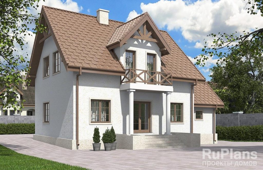 Проект одноэтажного дома с подвалом, мансардой, гаражом и террасой. Rg5594 — фото 3