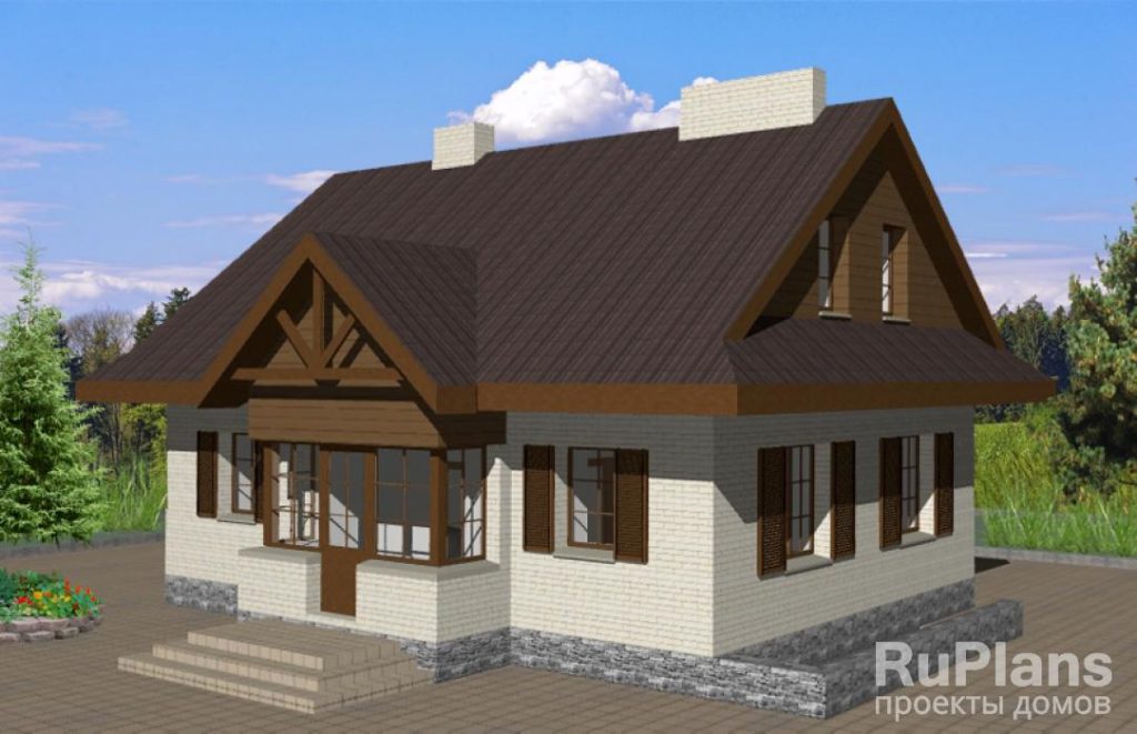 Проект экономичного жилого дома с цоколем Rg3558 — фото 3