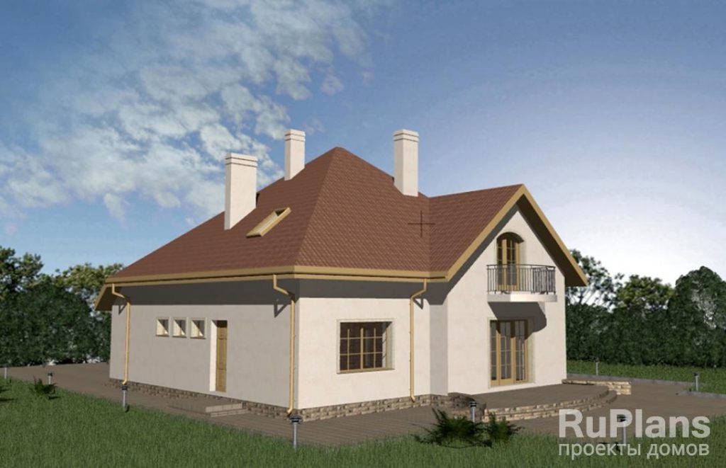 Проект просторного одноэтажного дома с мансардой и гаражом Rg3427 — фото 3