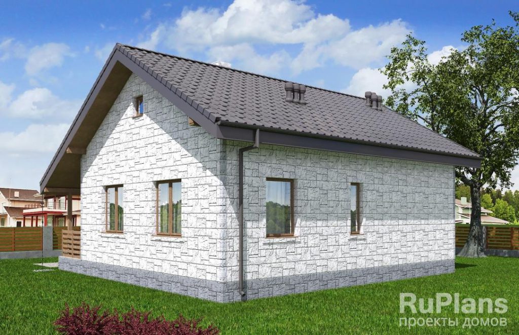 Проект одноэтажного жилого дома с террасой Rg5555 — фото 3