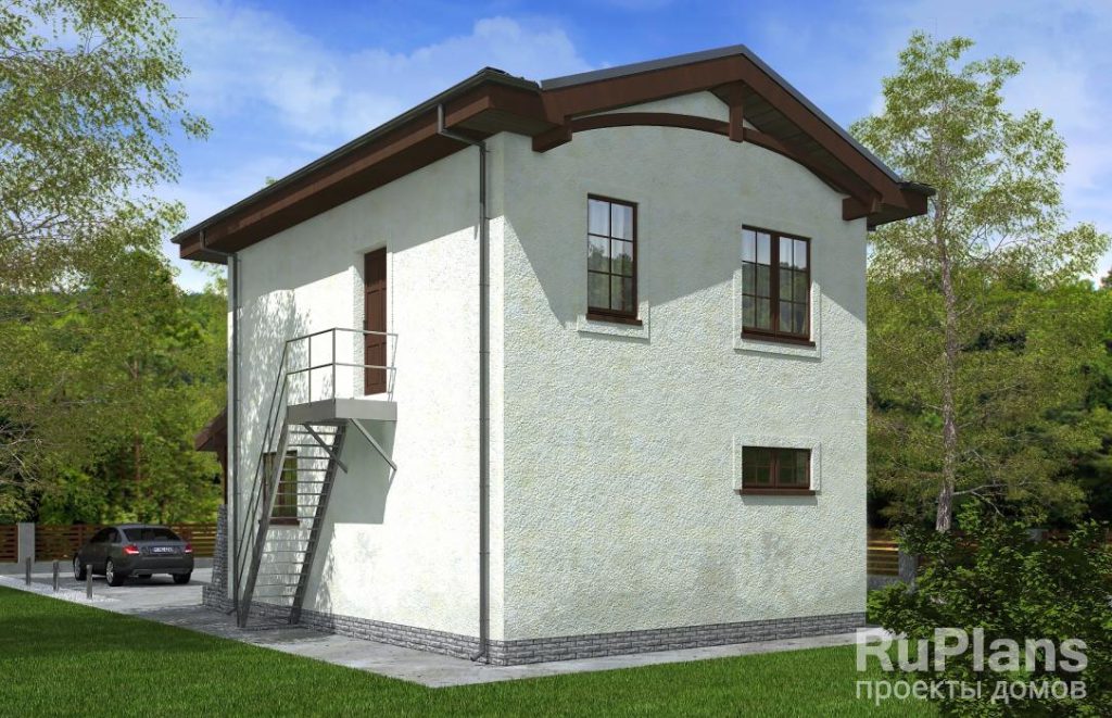 Проект гостевого дома с гаражом на две машины Rg5135 — фото 3