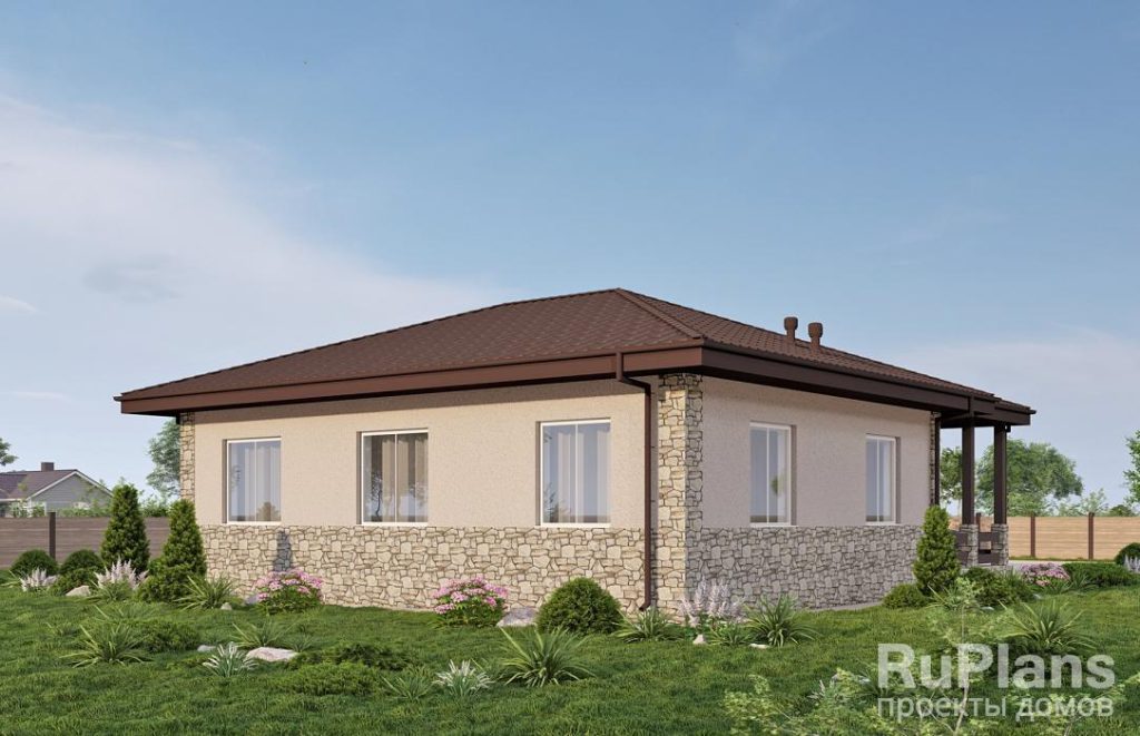 Одноэтажный дом с просторной террасой и тремя спальнями Rg6136 — фото 3