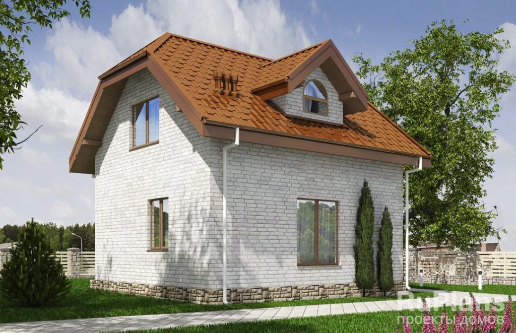 Проект одноэтажного дома с мансардой Rg5675 — фото 3