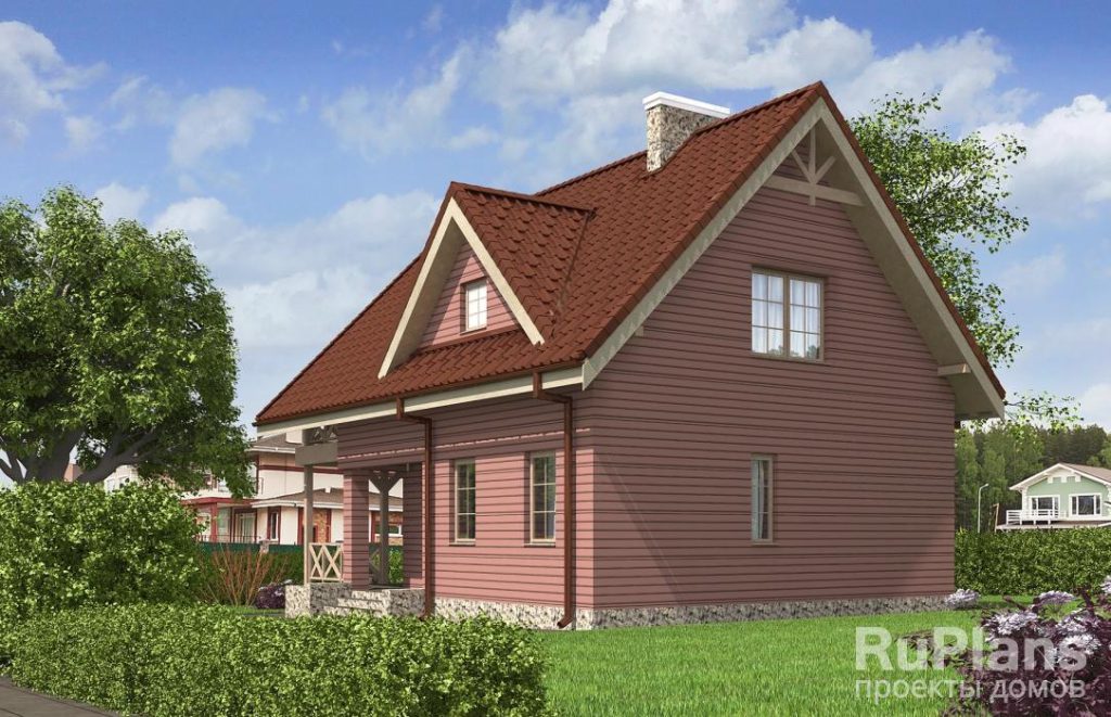 Проект одноэтажного дома с мансардой и террасой Rg5482 — фото 3