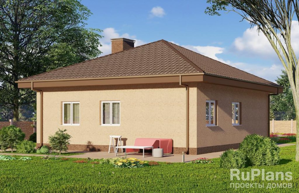 Одноэтажный дом  с двумя спальнями и кухней-гостиной Rg5935 — фото 3