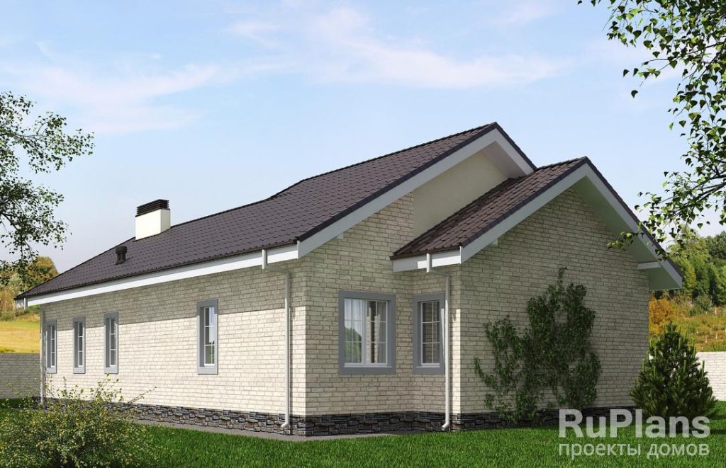 Одноэтажный дом с террасой Rg3224 — фото 3
