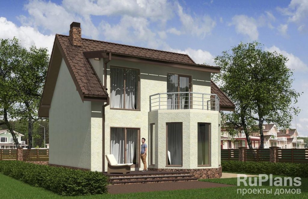 Проект одноэтажного дома с террасой и мансардой Rg5360 — фото 3