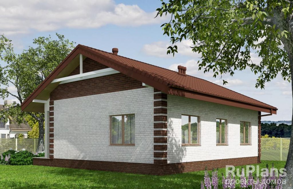 Проект индивидуального одноэтажного жилого дома с террасой Rg5541 — фото 3
