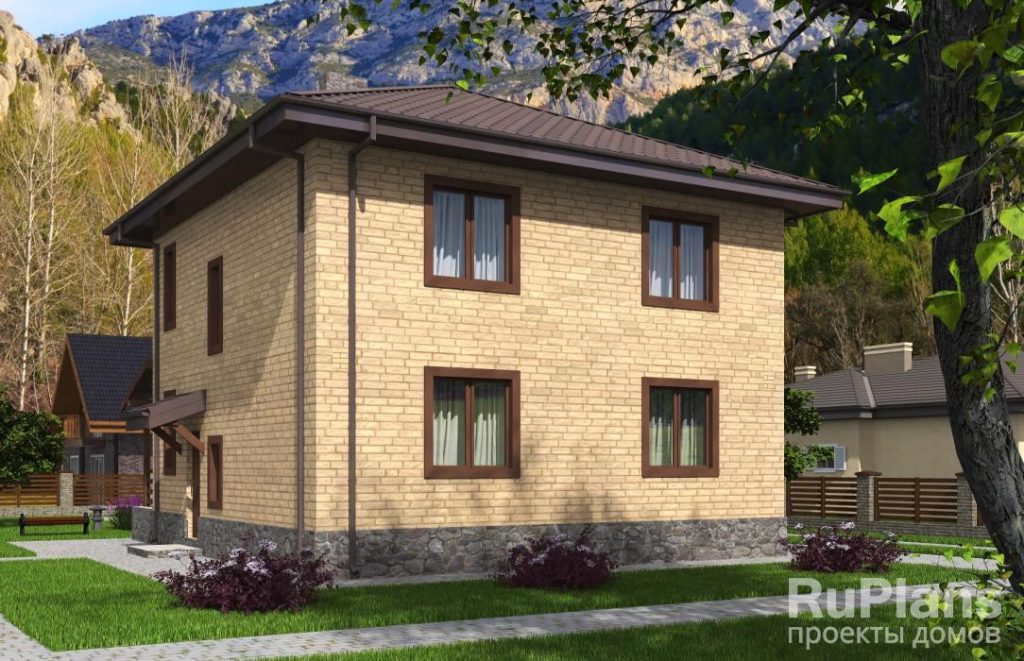 Проект индивидуального двухэтажного жилого дома с террасой Rg5407 — фото 3