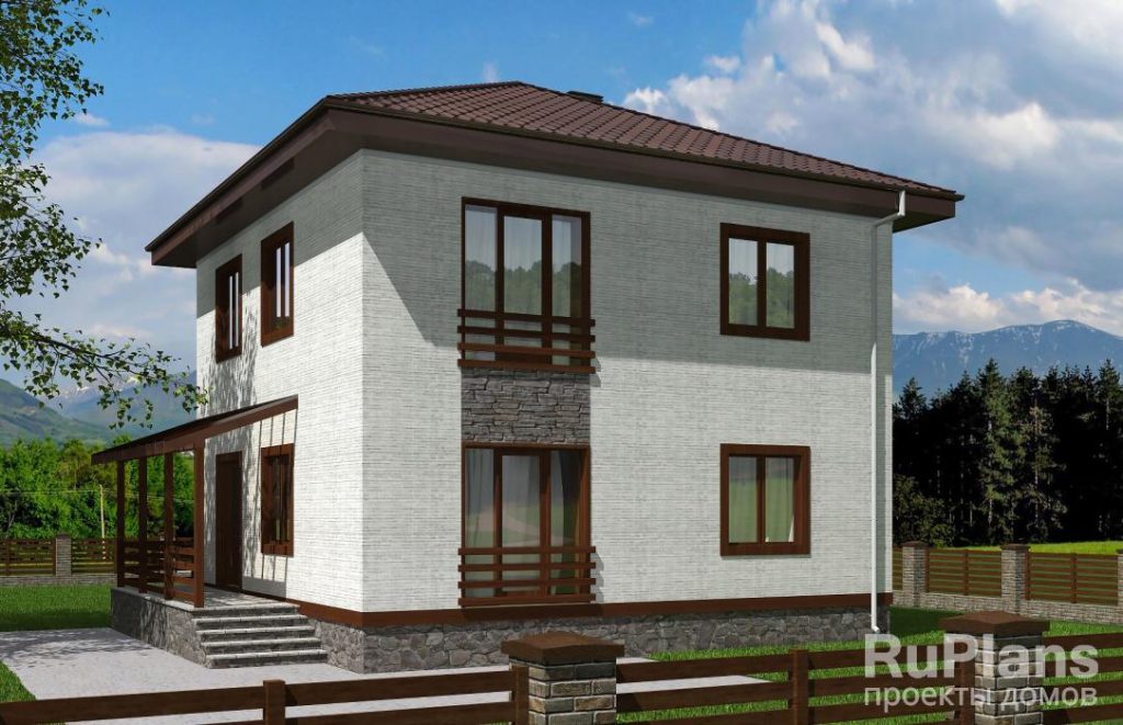 Проект двухэтажного жилого дома с террасами Rg5471 — фото 3