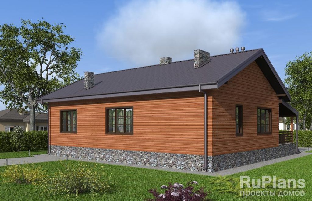 Одноэтажный дом с тремя спальнями, кухней-гостиной и вторым светом Rg6590 — фото 3