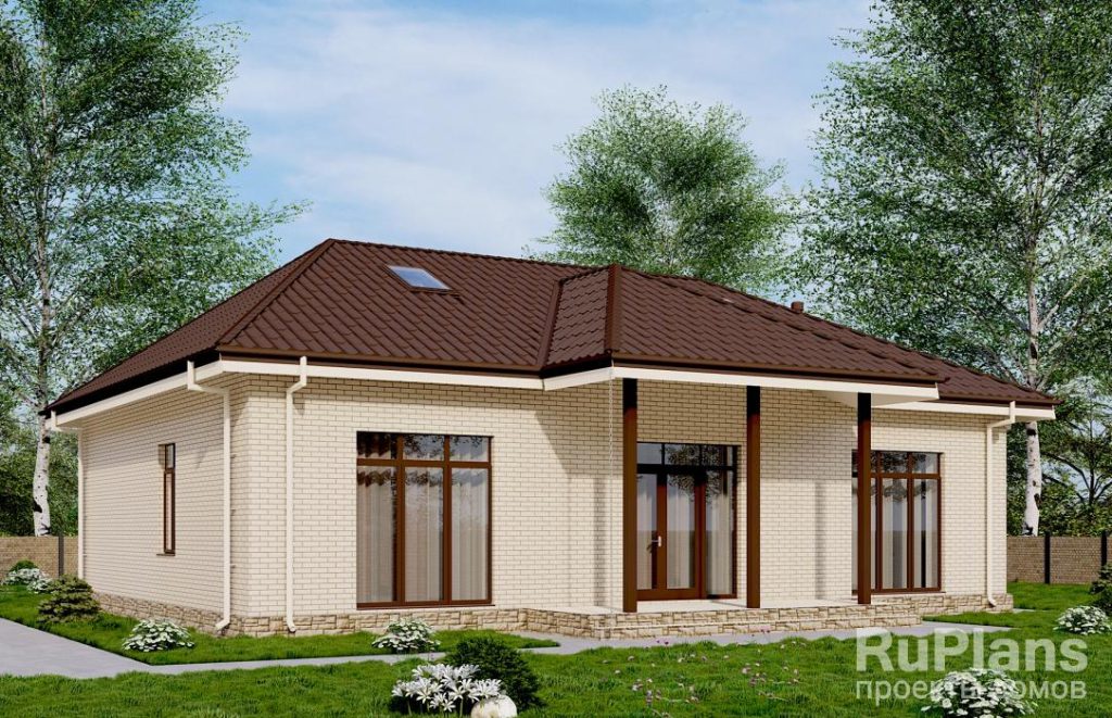 Одноэтажный дом с тремя спальнями и кабинетом Rg6504 — фото 3