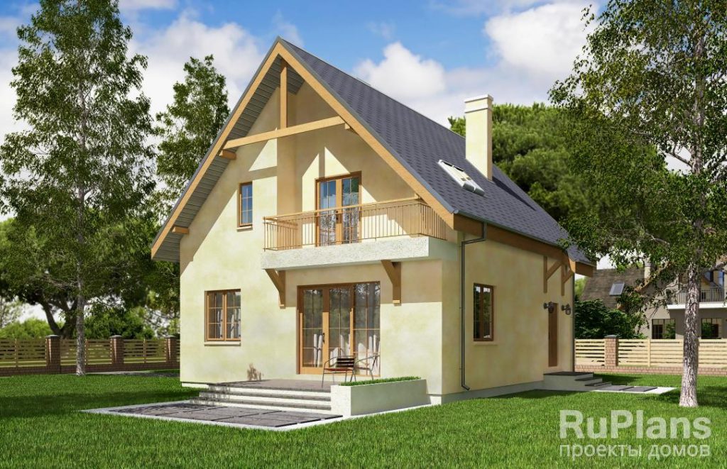 Проект одноэтажного жилого дома с мансардой и террасой Rg3249 — фото 3