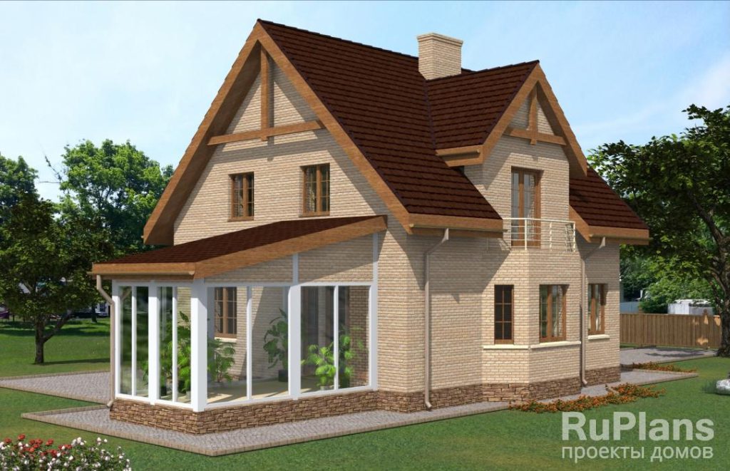Проект одноэтажного дома с мансардой Rg4813 — фото 4