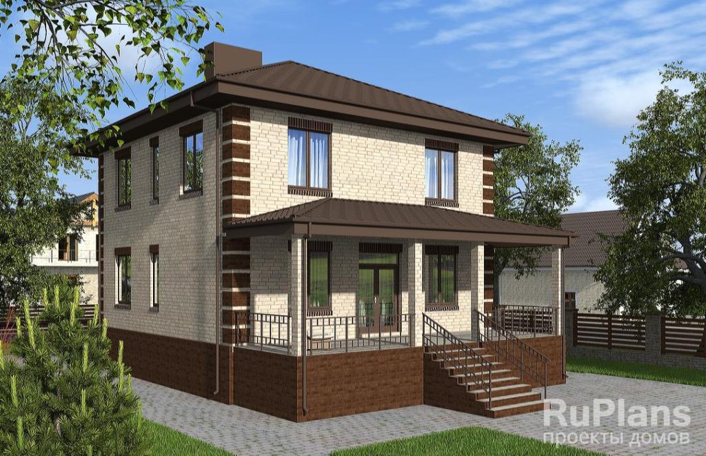 Двухэтажный дом с террасами, 5 спальнями и отделкой кирпичом Rg6175 — фото 4