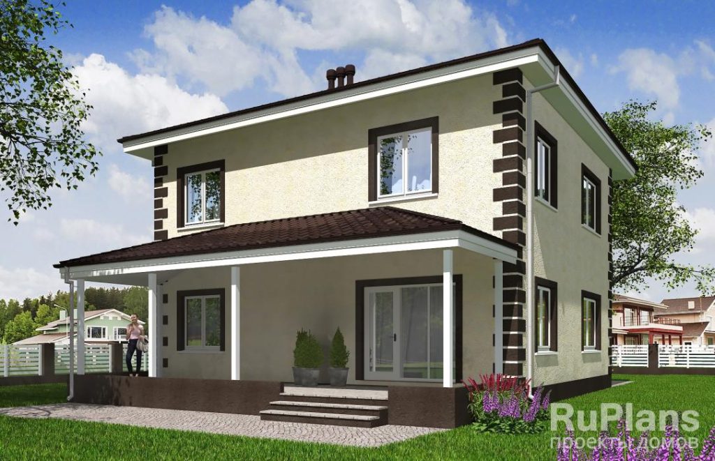 Проект индивидуального двухэтажного жилого дома с террасой Rg5538 — фото 4