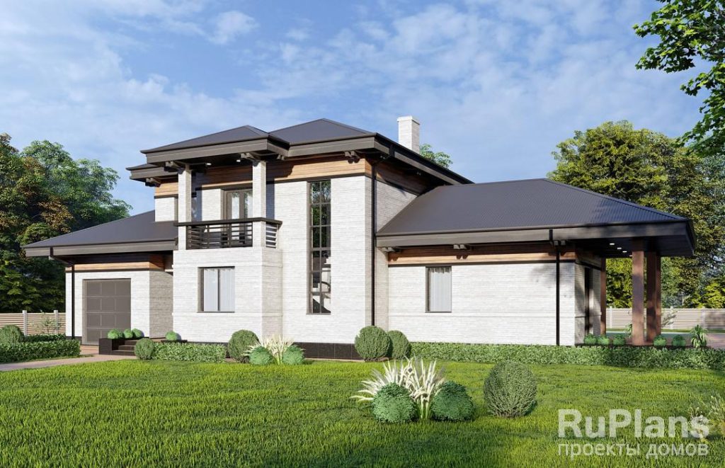 Проект двухэтажного дома с крытой террасой Rg4935 — фото 4