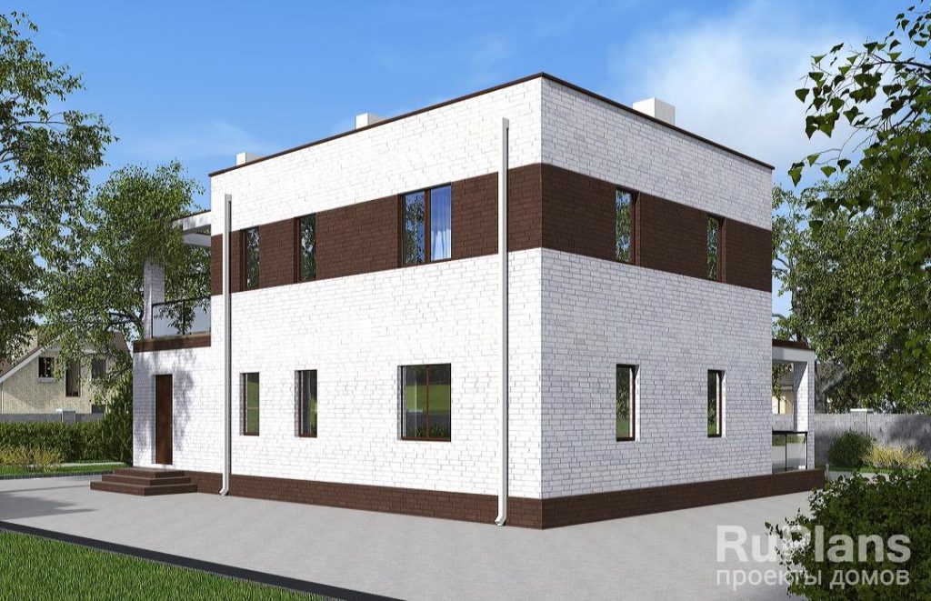 Двухэтажный жилой дом с террасой, балконом и двумя каминами Rg6237 — фото 4